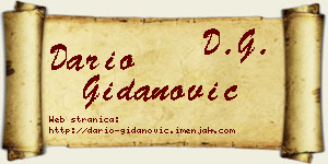 Dario Gidanović vizit kartica